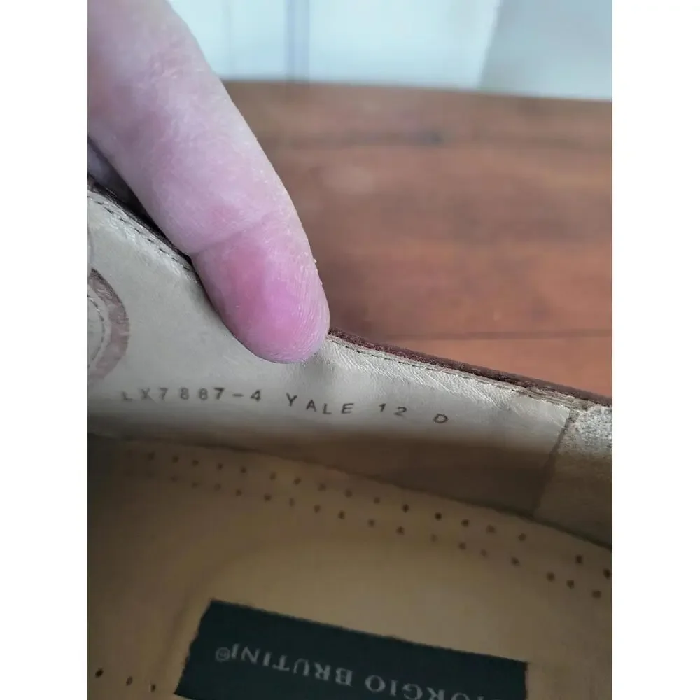 Giorgio Brutini Men’s Brown Leather Cap Toe‎ Derby Shoes  Made in Brazil Sz 12